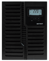 Источник бесперебойного питания SMARTWATT ИБП онлайн, чистый синус, мощность 3000/2700 ВА/Вт, напольный, LCD дисплей, порт USB, RS232, EPO, SNMP слот, IEC13 - 8 шт., встроенные АКБ 6*9 Ач - фото 2
