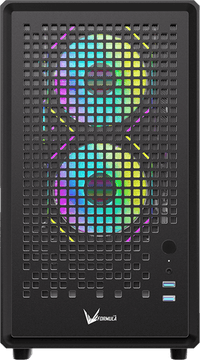 корпус Formula V Line Air Mesh G2 Black, MATX, USB3.0*2, FRONT 2x120mm FRGB, REAR 1x120mm FRGB - фото 3