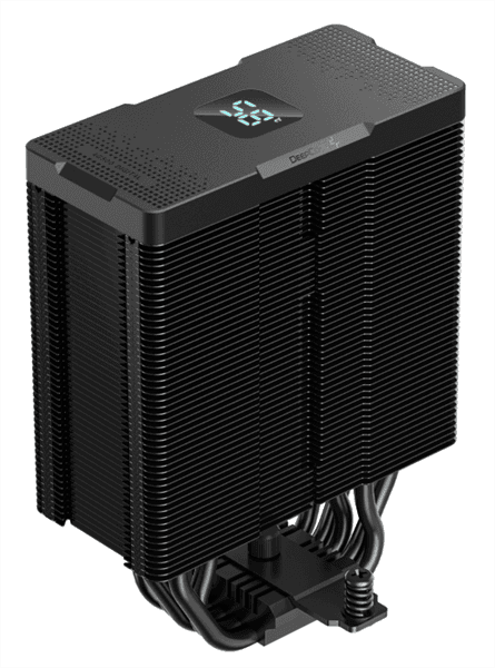 Кулер для процессора DEEPCOOL AG500 DIGITAL ARGB LGA1700/1200/115X/AM5/AM4 (9шт/кор, TDP 240W, PWM, ARGB Fan 120mm, 5 тепл. трубок) RET (R-AG500-BKADMN-G-1)