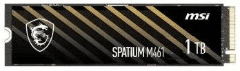 Твердотельный накопитель MSI SSD SPATIUM M461 1TB M.2 2280 PCle 4.0 NVMe R5000/W3200MB/s 3D NAND TLC MTBF 1.5M 630000/750000 IOPS 250TBW