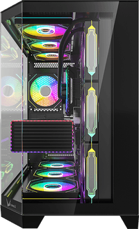 корпус Formula V Line Crystal Z6 Black, ATX, Left & Front & Bevel side Tempered Glass, TYPE-C*1, USB3.0*2 - фото 8