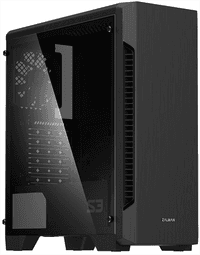 Корпус ZALMAN S3 TG, ATX, BLACK, TEMPERED GLASS WINDOW, 2x3.5", 2x2.5", 2xUSB2.0, 1xUSB3.0, FRONT 2x120mm (существенное повреждение коробки) - фото 2