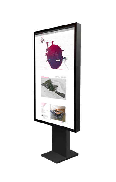 Интерактивная панель Интерактивный киоск NextStand Outdoor 55P, 55", 1920х1080 (FullHD), PCAP, 10 касаний, яркость до 2500 кд/м2, рабочая температура от -20 до +40 градусов, SSD 128Gb, LAN, Wi-Fi, 24/7