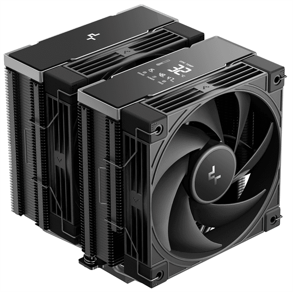 Кулер для процессора DEEPCOOL AK620 G2 DIGITAL NYX LGA1851/1700/1200/115X/AM5/AM4 (8шт/кор, TDP 260W, PWM, DUAL Fan 120мм, 6 тепл. трубок, Copper Base, черный) RET (R-AK620G2-BKNNMN-GJD-1)