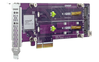 Плата расширения/ QNAP QM2-2P-344A 2 x M.2 22110 or 2280 PCIe (Gen3 x4) NVMe SSD slots, Low-profile flat and Full-height brackets included. - фото 6