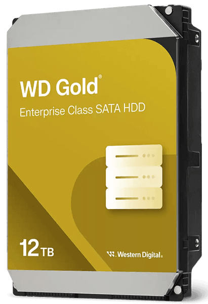 Жесткий диск Western Digital GOLD HDD SATA 12TB, 7200rpm, 512MB buffer, 512e, WD122KRYZ, 1 year