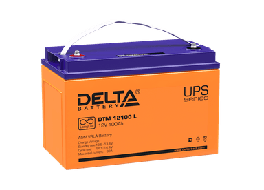 аккумуляторная батарея Delta Аккумуляторная батарея AGM  для ИБП DTM 12100 L (12V / 100Ah) AGM, 12 лет (4614010640002)