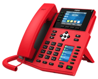 IP-телефон Fanvil X5U, 16 SIP-акк., 3,5", 480x320 Цвет. экран, POE, БП в комп., 2x1 Gbps, BT 4.2, Красный - фото 2