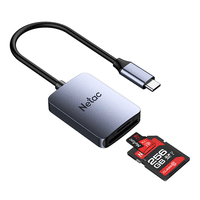 Кард-ридер Netac Flash WK12/серый/SD/SDHC/SDXC/microSD/microSDHC/microSDXC/USB 3.0 Type-C/пластик - фото 9