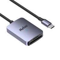 Кард-ридер Netac Flash WK12/серый/SD/SDHC/SDXC/microSD/microSDHC/microSDXC/USB 3.0 Type-C/пластик - фото 5