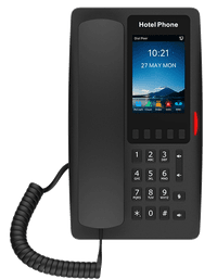 Отельный SIP-Телефон Fanvil H6W, 2 SIP-акк., 3.5", 320x480 Цвет. экран, POE, БП в комп., 1x100 Mbps, Wi-Fi 6, Чёрный, 5 прог. клав. - фото 2