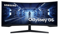 Монитор Samsung 34" Odyssey G5 C34G55TWWI VA curved 21:9 3440x1440x165Hz 1ms 2500:1 250cd 178/178 HDMI DP HDR FreeSync Premium VESA Black 2 years (незначительное повреждение коробки) - фото 1