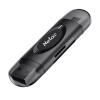 Кардридер Netac card reader WK14, USB3.0+Type-C to mSD/SD, Black (repl. NT09WK14-30BK) (незначительное повреждение коробки) - фото 9