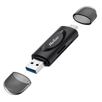Кардридер Netac card reader WK14, USB3.0+Type-C to mSD/SD, Black (repl. NT09WK14-30BK) (незначительное повреждение коробки) - фото 8