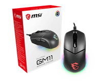 Мышь проводная Gaming Mouse MSI Clutch GM11, Wired, DPI 5000, symmetrical design, RGB lighting, Black (незначительное повреждение коробки) - фото 5