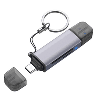 Кардридер Netac Flash card reader WK13, USB3.0+Type-C to mSD/SD, Grey (repl. NT09WK13-30GR) - фото 3