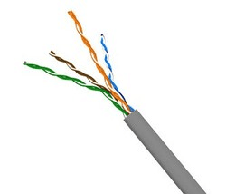 Кабель TWT UTP, серии XL, 4 пары, Кат.5e, PVC, серый, 305 метров