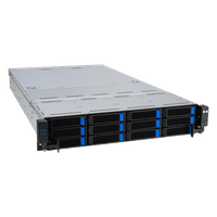 Серверная платформа/ ASUS RS520A-E12-RS12U 2U, 1xLGA6096, 24x DDR5 4800/4400/4000/3600 RDIMM/ 3DS RDIMM, 12 x 3.5" NVMe, 2 x M.2 upto 22110 NVMe/SATA, 5x PCIe 5.0, 2x dual-slot GPU, 1x OCP 3.0, 1 x Dual Port Intel I350-AM2 GbE, FAN, RH, 1+1 1600W PWS - фото 1
