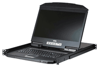 КВМ консоль ATEN 18.5" 16-Port PS/2-USB VGA Single Rail WideScreen LCD KVM Switch - фото 2