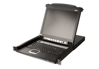 КВМ консоль ATEN 16-Port PS/2-USB VGA Single Rail 17.3" 1920 x 1080 @ 60 Hz LCD KVM Switch - фото 1