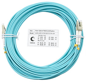 Шнур оптический Cabeus FOP-50-LC-LC-15m Шнур оптический duplex LC-LC 50/125 mm OM3 15м LSZH