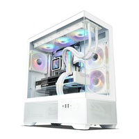 корпус ZALMAN CHRONIX, ATX, WHITE, WINDOW, 1xCombo (3.5’’ or 2.5’’), 1x3.5’’HDD, 2x2.5’’SSD, 1xUSB2.0, 1xUSB3.0, 1xUSB Type-C, SIDE 2x120mm ARGB, REAR 1x120mm ARGB - фото 2