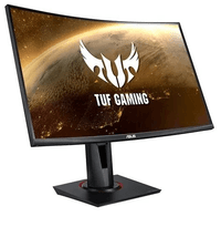 монитор ASUS 27" VG27VQ VA LED curved, 1920x1080, ProGaming, 1ms, 400cd/m2, 178°/178°, 100Mln:1, 165Hz, FreeSync, DVI, HDMI, DP, Speakers, HAS, Swivel, Tilt, VESA, Black, 90LM0510-B01E70 3 years - фото 1
