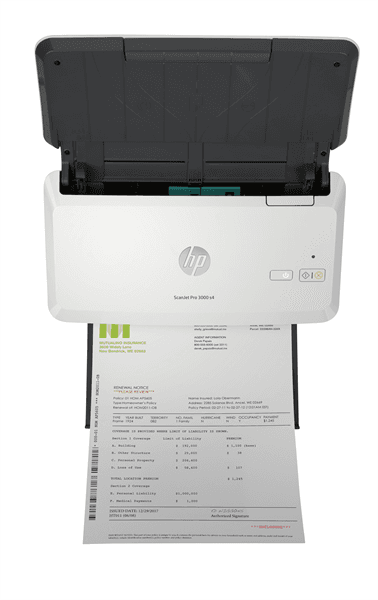 Сканер HP ScanJet Pro 3000 s4 (CIS, A4, 600 dpi, USB 3.0, ADF 50 sheets, Duplex, 40 ppm/80 ipm, (replace L2753A))