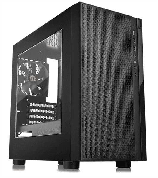 Корпус Thermaltake Versa H18 [CA-1J4-00S1WN-00] mATX / win / black / no PSU