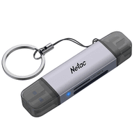 Кардридер Netac Flash card reader WK13, USB3.0+Type-C to mSD/SD, Grey (repl. NT09WK13-30GR) - фото 10