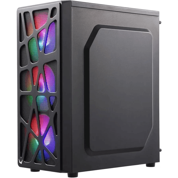 корпус Formula V Line MANA BLACK, ATX, TYPE-C*1, USB2.0*1, USB3.0*1, FRONT 3x120mm FRGB, REAR 1x120mm FRGB