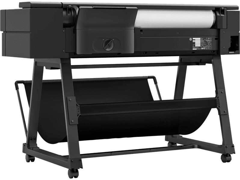 Широкоформатный принтер HP DesignJet T850 Printer (36",4color,2400x1200dpi,1Gb, 25spp A1, 90 A1 p/hr, max r. d 100mm, GigEth/Wi-Fi,stand,mediabin,rollfeed,sheetfeed,tray50 (A3/A4), autocutter, black, repl. F9A29D/F9A29A)