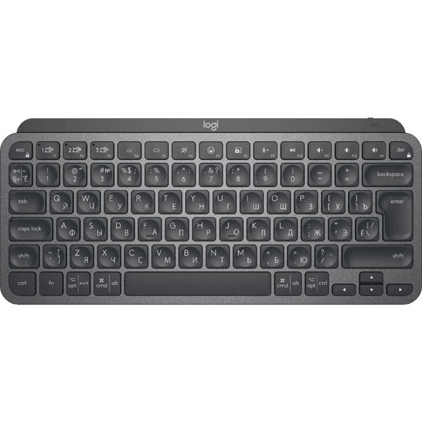 Клавиатура Logitech Wireless MX Keys Mini, Bluetooth, GRAPHITE, Rus/Eng, [920-010501]