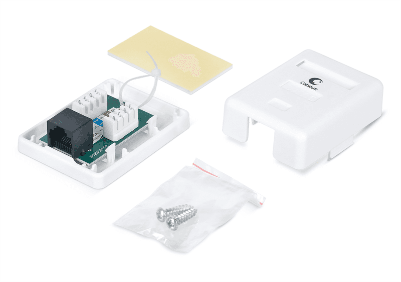 Розетка компьютерная RJ-45(8P8C), категория 6, одинарная Cabeus WS-8P8C-Cat.6-1 Розетка компьютерная RJ-45(8P8C), категория 6, одинарная, внешняя, Dual IDC