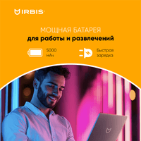 Ноутбук IRBIS Blizzard 15NBC1000 15.6" AMD Ryzen R3 3200U, 15.6"LCD 1920*1080 IPS , 8+256GB SSD, AC wifi, camera: 2MP, 5000mha battery, metal case, (После ремонта, потертости, царапины, повреждения коробки) - фото 11