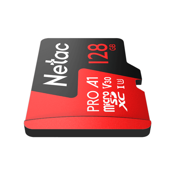 Носитель информации Netac P500 Extreme PRO 128GB MicroSDXC V30/A1/C10 up to 100MB/s, retail pack with SD Adapter