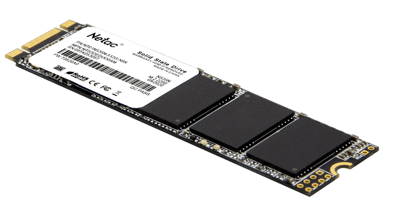 SSD накопитель Netac SSD N535N 512GB M.2 2280 SATAIII 3D NAND, R/W up to 540/490MB/s, TBW 280TB, 3y wty