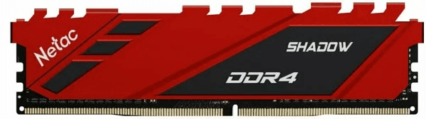 Оперативная память Netac Shadow 8GB DDR4-2666 (PC4-21300) C19 19-19-19-43 1.2V Memory module (DIMM) Red