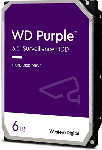 Жесткий диск Western Digital Purple HDD 3.5" SATA 6Tb, IntelliPower, 128MB buffer (DV&NVR), WD62PURX, 1 year