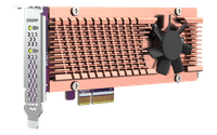 Плата расширения/ QNAP QM2-2P-344A 2 x M.2 22110 or 2280 PCIe (Gen3 x4) NVMe SSD slots, Low-profile flat and Full-height brackets included. - фото 2