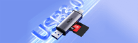 Кардридер Netac Flash card reader WK13, USB3.0+Type-C to mSD/SD, Grey (repl. NT09WK13-30GR) - фото 8