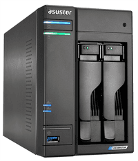 сетевое хранилище ASUSTOR AS6602T 2-Bay NAS/Media player/Intel Celeron J4125 2.0GHz up to 2.7GHz (Quad-Core), 4GB SO-DIMM DDR4, noHDD(HDD,SSD),/2x1GbE(LAN)/3xUSB3.2,HDMI (потёртости, после СЦ) - фото 2