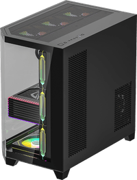 корпус Formula V Line Crystal Z6 Black, ATX, Left & Front & Bevel side Tempered Glass, TYPE-C*1, USB3.0*2 - фото 9