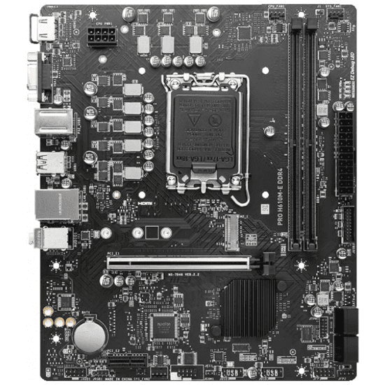 Материнская плата MSI PRO H610M-E DDR4 LGA1700,2DDR4,1PCI-Ex16,1PCI-Ex1,1M.2,4SATA3.0,4USB3.2Gen1
