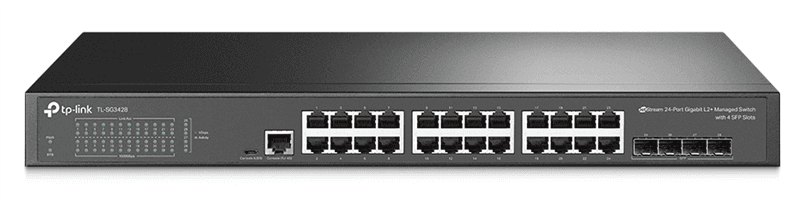 коммутатор TP-Link SG3428, Omada™ 24-Port Gigabit L2+ Managed Switch with 4 SFP Slots