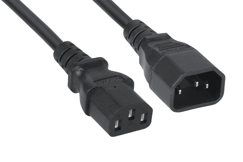 Шнур ввода/вывода Cabeus, IEC 60320 С19, вилка IEC 60320 С20, 3 м, 16А, из кабеля 3х1,5 мм², черный