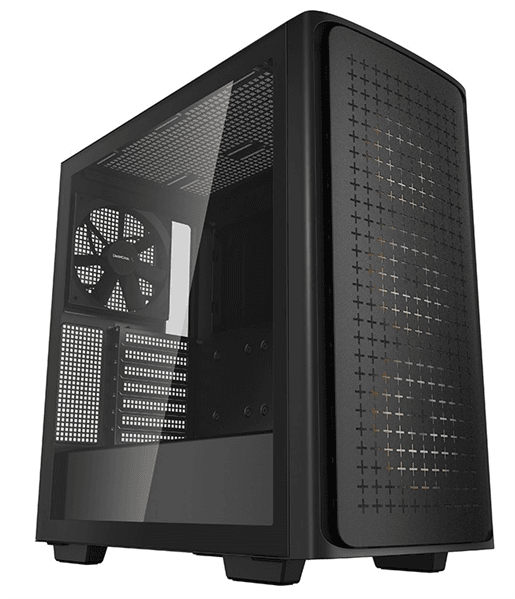 корпус Deepcool CK560 без БП, боковое окно (закаленное стекло), 3xARGB LED 120мм вентилятора спереди и 1x140мм вентилятор сзади, черный, ATX (R-CK560-BKAAE4-G-1)