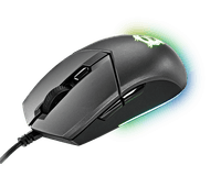 Мышь проводная Gaming Mouse MSI Clutch GM11, Wired, DPI 5000, symmetrical design, RGB lighting, Black (незначительное повреждение коробки) - фото 2