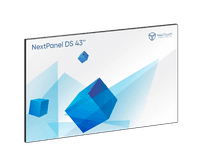 проф. панель Профессиональная панель Nextouch Nextpanel DS: 43", 4К (3840?2160), 16:9, 60 Гц, 580 кд/м2, 5000:1, 1,07 млрд цветов, защитное стекло (закаленное, антибликовое), рамка 10мм, акустика 2х15 Вт. Режим ра - фото 2