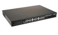 Коммутатор/ OSNOVO Гигабитный L3 PoE коммутатор на 28 портов, 24 *10/100/1000 Base-T PoE, 4*10G SFP+ Uplink, PoE на порт до 30W, суммарно до 400W - фото 1